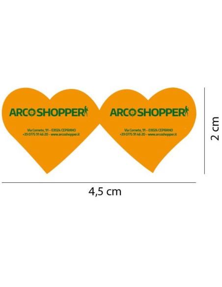 Etichette Adesive Personalizzate (Doppio) per shopper