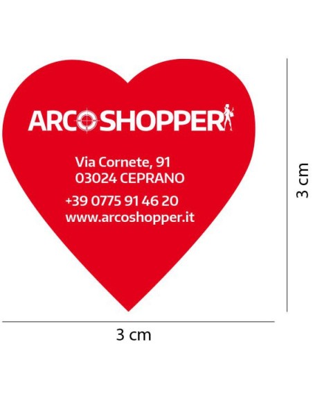 Etichette Adesive Personalizzate (Cuore) per shopper