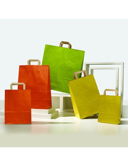 dettaglio dell'immagine  shopper in carta maniglia piatta.