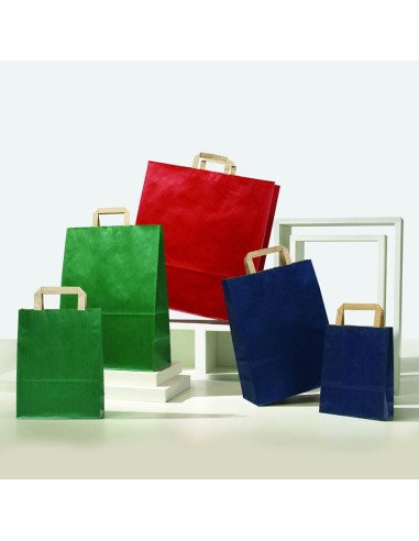 dettaglio dell'immagine  shopper in carta maniglia piatta.