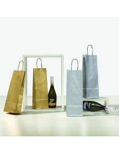 Shopper personalizzate porta bottiglia argento 2