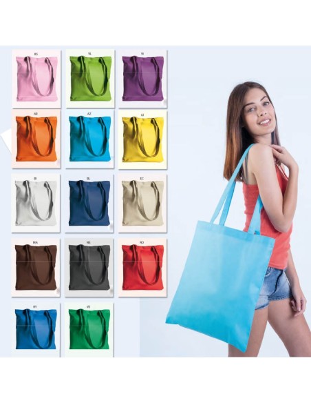 Shopper personalizzate manici lunghi in tnt colori vari. | arcoshopper.it