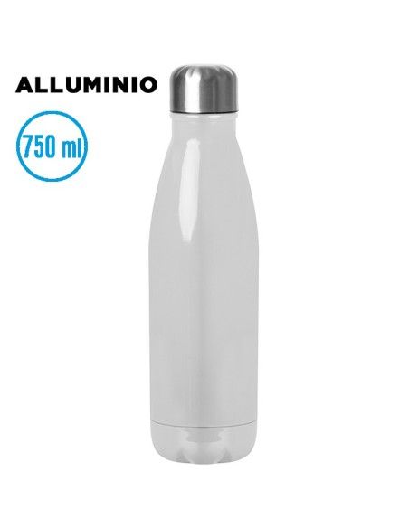 Borraccia in Acciaio Inox 750 ml Lucida | Tappo in Acciaio con Box