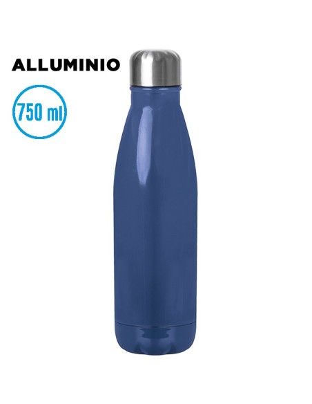 Borraccia in Acciaio Inox 750 ml Lucida | Tappo in Acciaio con Box