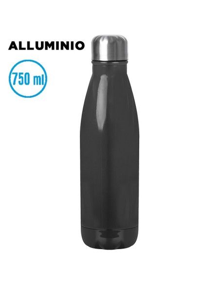 Borraccia in Acciaio Inox 750 ml Lucida | Tappo in Acciaio con Box