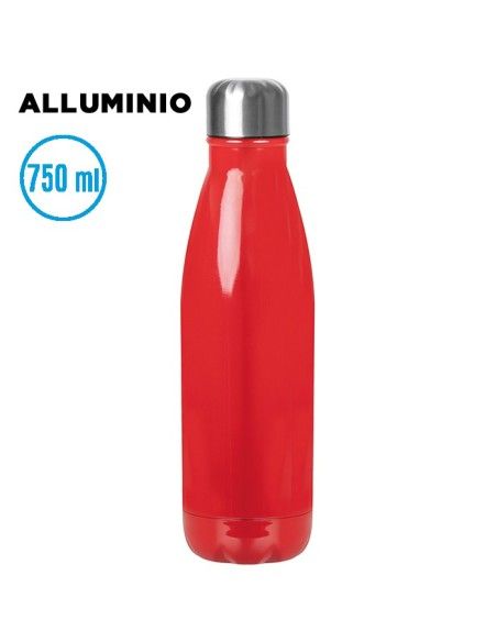 Borraccia in Acciaio Inox 750 ml Lucida | Tappo in Acciaio con Box
