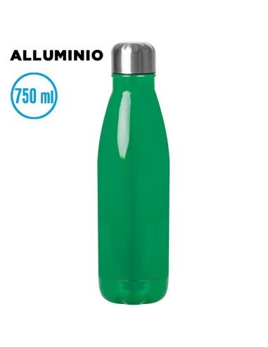 Borraccia in Acciaio Inox 750 ml Lucida | Tappo in Acciaio con Box