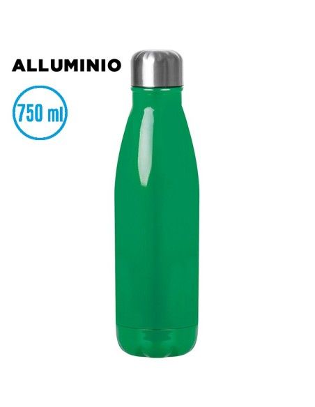 Borraccia in Acciaio Inox 750 ml Lucida | Tappo in Acciaio con Box